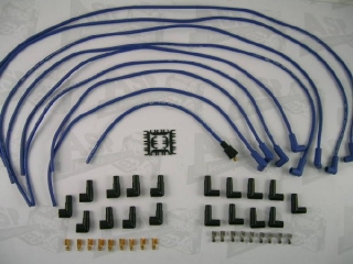 Zündkabel Satz - Ignition Wire Set  Universal  90° Blau 8mm